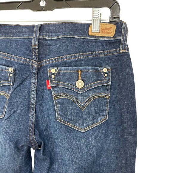 Levis 505 Straight Leg Women Jeans Size 4M Classic Dark Wash Cotton Blend Denim - Picture 12 of 14